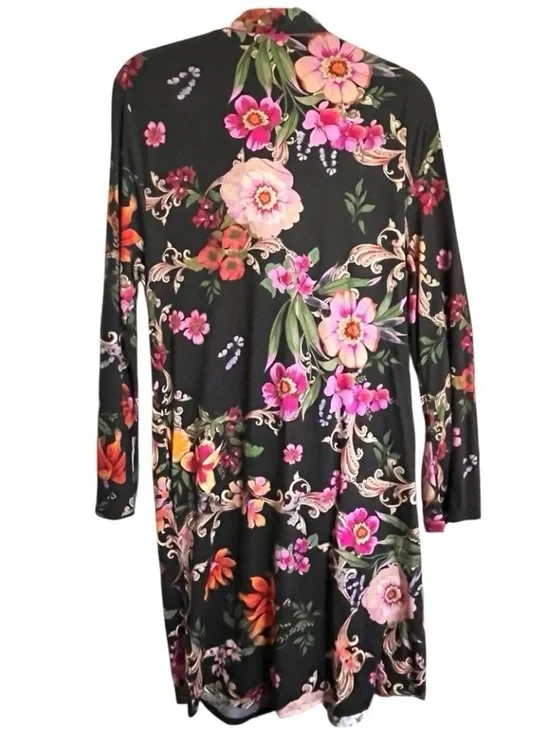 Johnny Was Floral Pocca Kimono Robe M NWT Pima Cotton Boho Duster No Belt - Picture 3 of 12